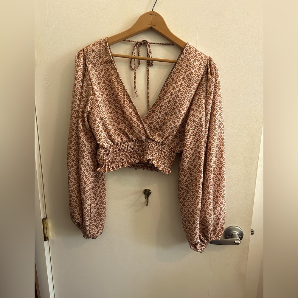 70s inspired Patterned Blouse